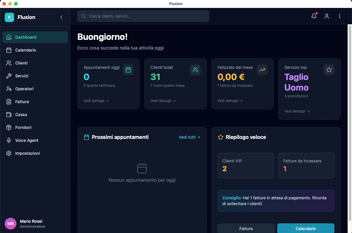 Fluxion — Dashboard KPI