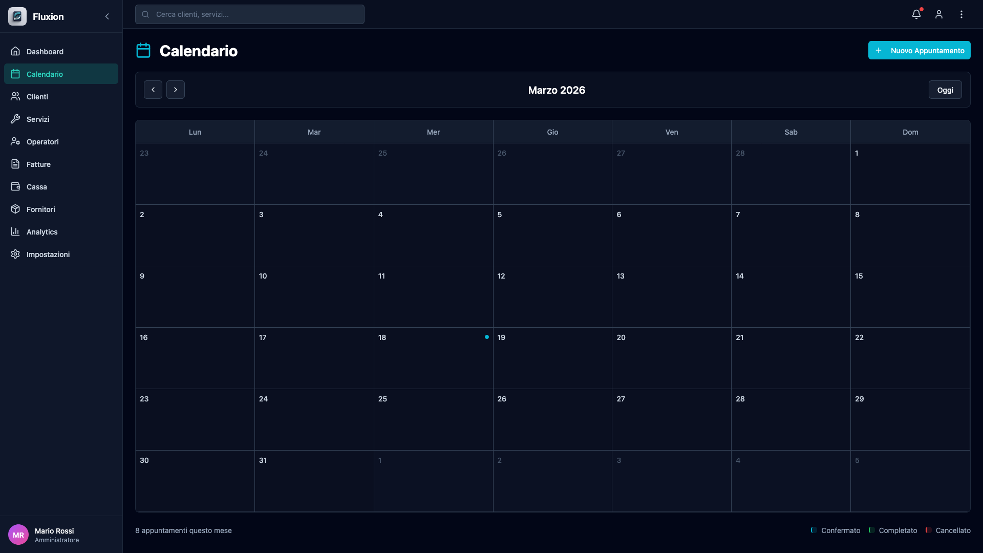 Fluxion — Calendario